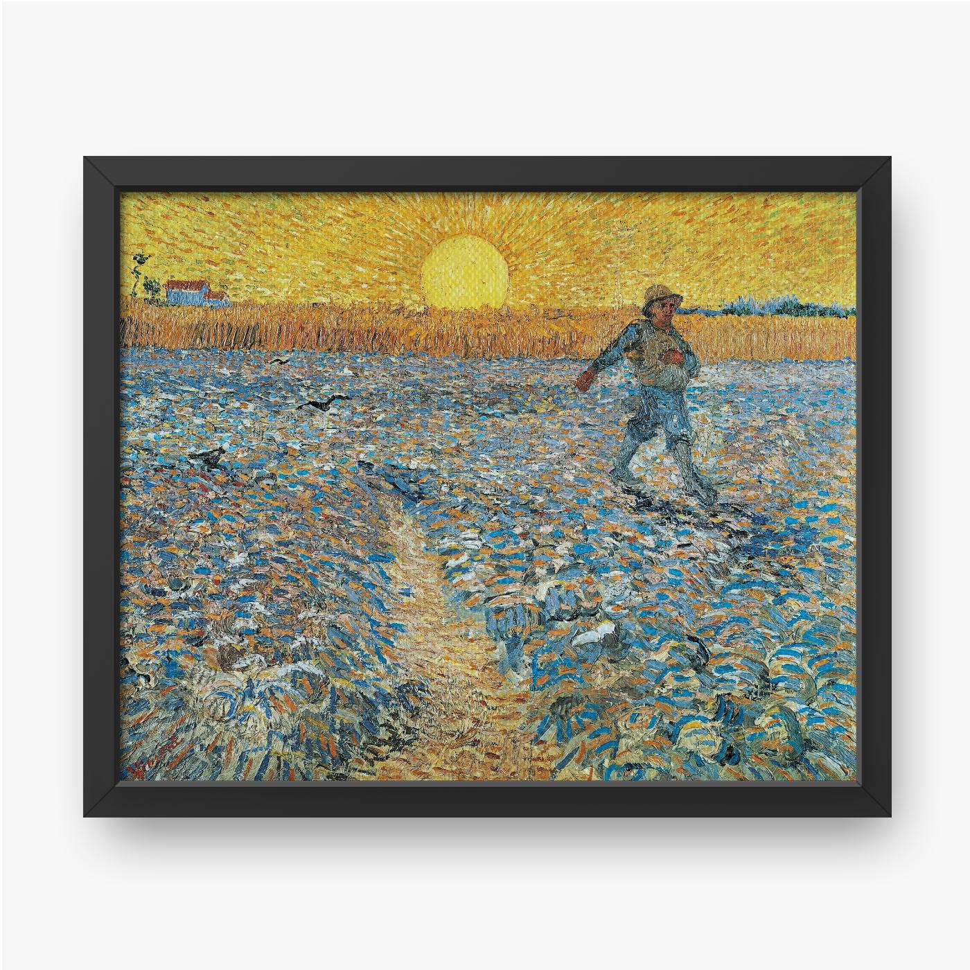 Ingelijste afbeelding op canvas Vincent van Gogh The Sower after Jean Francois Millet 1888