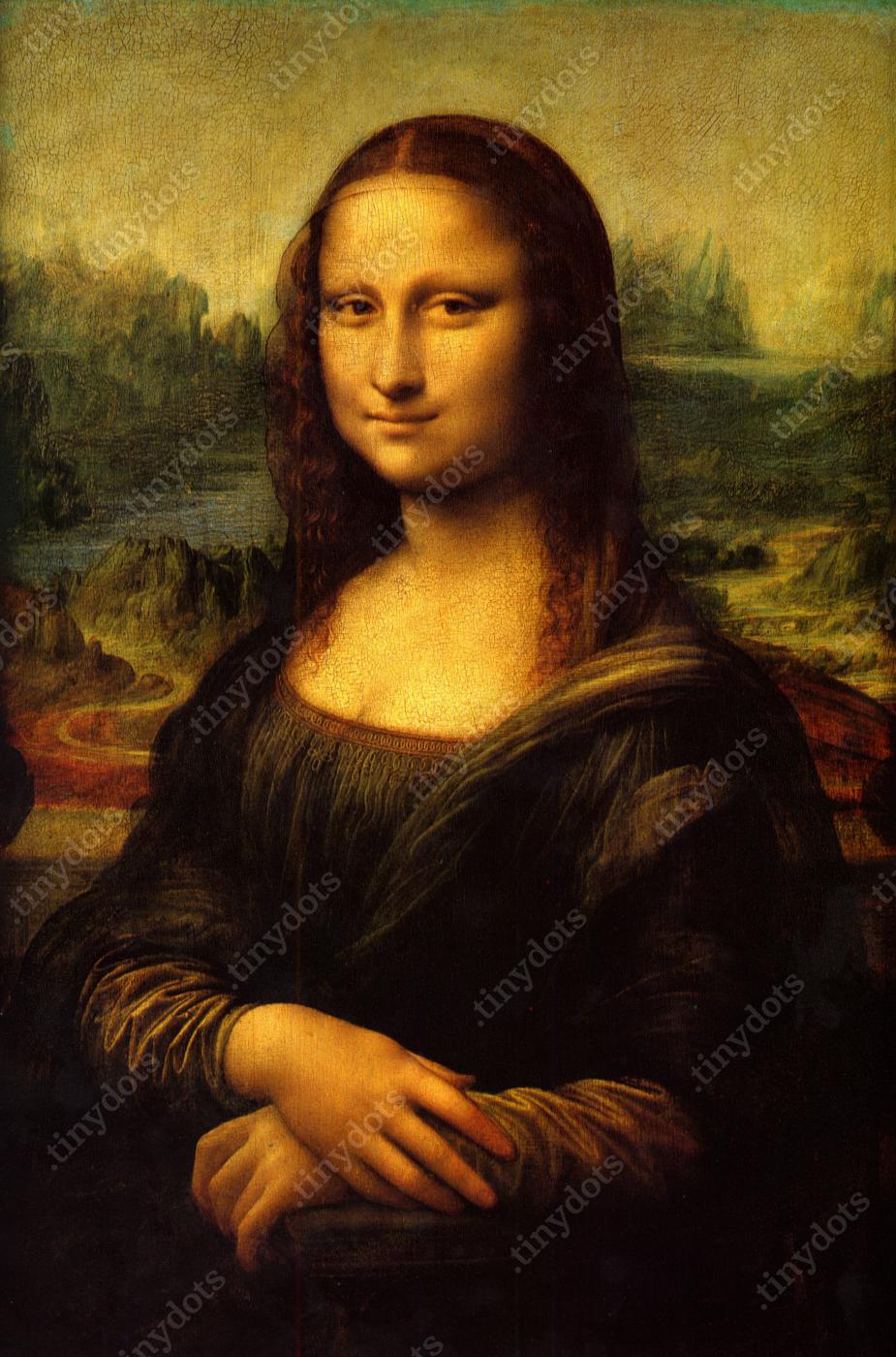 Ingelijste afbeelding op canvas Leonardo da Vinci Mona Lisa 1503